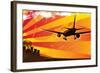 Airplane Landing Poster-Rashomon-Framed Art Print