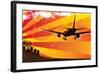 Airplane Landing Poster-Rashomon-Framed Art Print