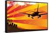 Airplane Landing Poster-Rashomon-Framed Stretched Canvas