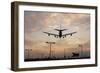 Airplane landing-Charles Bowman-Framed Photographic Print