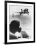 Airplane near American Carrier-David Hume Kennerly-Framed Photographic Print