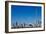 Airplane over City Skylines, Cn Tower, Toronto, Ontario, Canada 2011-null-Framed Photographic Print