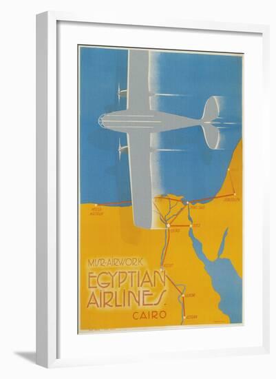 Airplane over Egypt-null-Framed Art Print