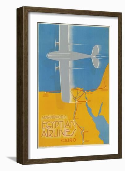 Airplane over Egypt-null-Framed Art Print