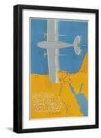 Airplane over Egypt-null-Framed Art Print