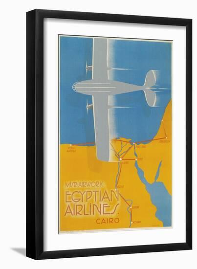 Airplane over Egypt-null-Framed Art Print