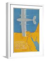 Airplane over Egypt-null-Framed Art Print