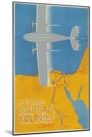 Airplane over Egypt-null-Mounted Art Print