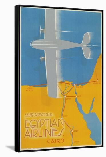 Airplane over Egypt-null-Framed Stretched Canvas