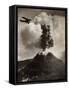 Airplane over Mount Vesuvius-null-Framed Stretched Canvas