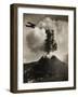 Airplane over Mount Vesuvius-null-Framed Photographic Print