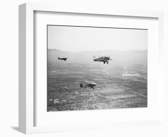 Airplane Refueling in Midair-null-Framed Photographic Print