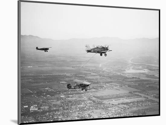 Airplane Refueling in Midair-null-Mounted Photographic Print