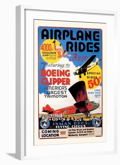 Airplane Rides: Inman Bros. Flying Circus-null-Framed Art Print