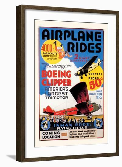 Airplane Rides: Inman Bros. Flying Circus-null-Framed Art Print