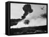 Airplane Shooting at a Tank-null-Framed Stretched Canvas