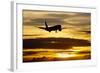 Airplane sunset-Charles Bowman-Framed Photographic Print