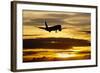 Airplane sunset-Charles Bowman-Framed Photographic Print