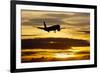 Airplane sunset-Charles Bowman-Framed Photographic Print