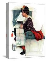 "Airplane Trip" or "First Flight", June 4,1938-Norman Rockwell-Stretched Canvas