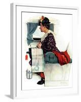 "Airplane Trip" or "First Flight", June 4,1938-Norman Rockwell-Framed Giclee Print