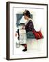 "Airplane Trip" or "First Flight", June 4,1938-Norman Rockwell-Framed Giclee Print