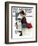 "Airplane Trip" or "First Flight" Saturday Evening Post Cover, June 4,1938-Norman Rockwell-Framed Giclee Print