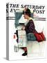 "Airplane Trip" or "First Flight" Saturday Evening Post Cover, June 4,1938-Norman Rockwell-Stretched Canvas