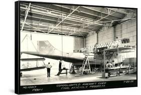 Airplane Undergoing Repair-null-Framed Stretched Canvas