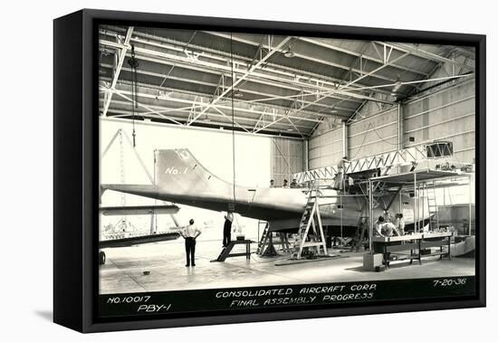 Airplane Undergoing Repair-null-Framed Stretched Canvas