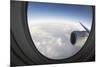 Airplane Window Looking Out on Cloudy Sky-Paul Souders-Mounted Premium Photographic Print