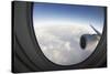 Airplane Window Looking Out on Cloudy Sky-Paul Souders-Stretched Canvas