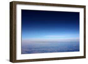 Airplane With Vapor Trail-null-Framed Photo