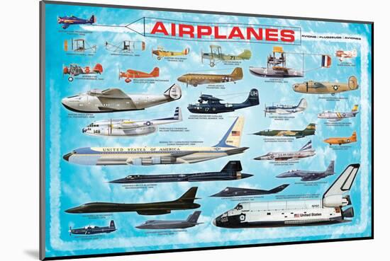 Airplanes for Kids-null-Mounted Art Print