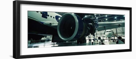 Airplanes in a Hangar, Mirabel Airport, Montreal, Quebec, Canada-null-Framed Photographic Print