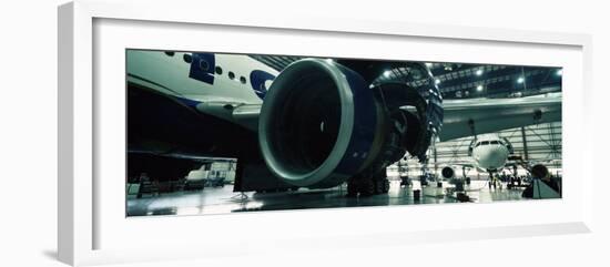 Airplanes in a Hangar, Mirabel Airport, Montreal, Quebec, Canada-null-Framed Photographic Print