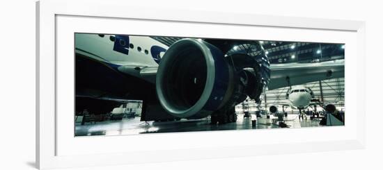 Airplanes in a Hangar, Mirabel Airport, Montreal, Quebec, Canada-null-Framed Photographic Print