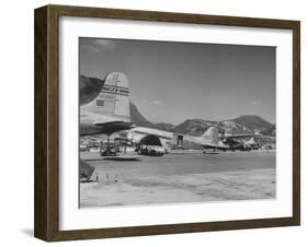 Airplanes Sitting at Kai Tai Airport-null-Framed Photographic Print