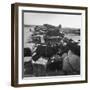 Airplanes Sitting on Airstrip at Airfield and Supplies Sitting in Trucks-Jack Birns-Framed Photographic Print