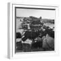Airplanes Sitting on Airstrip at Airfield and Supplies Sitting in Trucks-Jack Birns-Framed Photographic Print