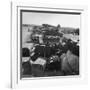 Airplanes Sitting on Airstrip at Airfield and Supplies Sitting in Trucks-Jack Birns-Framed Photographic Print