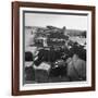 Airplanes Sitting on Airstrip at Airfield and Supplies Sitting in Trucks-Jack Birns-Framed Photographic Print