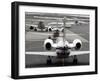 Airplanes Waiting to Take Off from Laguardia Airport, Carrying Travelers for Thanksgiving Holiday-null-Framed Premium Photographic Print