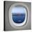 Airplanes Window Seat View with Sea Scape and Islands-viperagp-Stretched Canvas