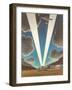 Airplanes with Searchlights-null-Framed Art Print