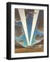 Airplanes with Searchlights-null-Framed Art Print