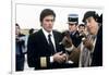 AIRPORT 80, 1978 directed by DAVID LOWELL RICH On the set, Alain Delon with David Lowell Rich (dire-null-Framed Photo