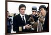 AIRPORT 80, 1978 directed by DAVID LOWELL RICH On the set, Alain Delon with David Lowell Rich (dire-null-Framed Photo