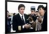 AIRPORT 80, 1978 directed by DAVID LOWELL RICH On the set, Alain Delon with David Lowell Rich (dire-null-Framed Photo