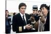 AIRPORT 80, 1978 directed by DAVID LOWELL RICH On the set, Alain Delon with David Lowell Rich (dire-null-Stretched Canvas